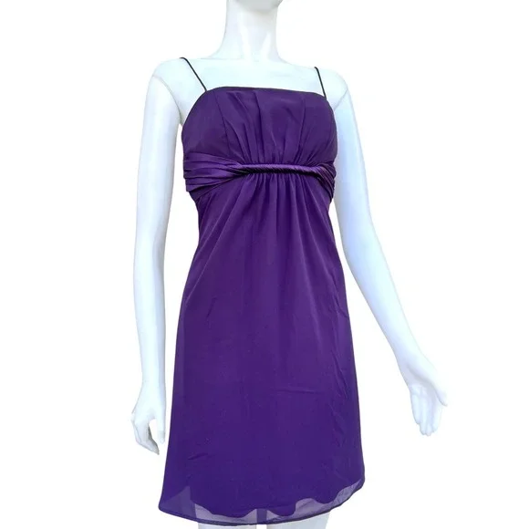 sachin and babi light blue dress Alfred Angelo Babydoll Dress Sz 4 Chiffon Plum Empire Waist Whimsygoth  Coquette